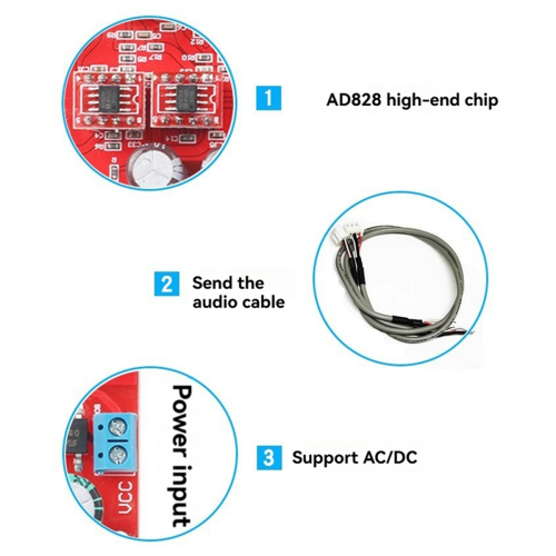 AD828 Preamplifier Volume Control Board with Treble Midrange and Bass Tone Controls Power Amplifier 2