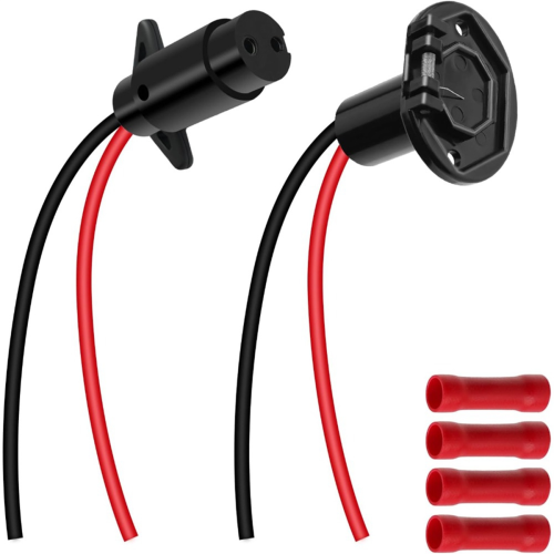 Trolling Motor Plug 12v/8 Gauge/2 Wire Quick Connector for Electric Boat Electrical Socket 1