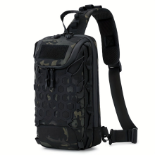 Multifunctional Men'S Crossbody Shoulder Backpack,Fishing Chest Bag,Ideal for Outdoor Camping, Hiking & Travel