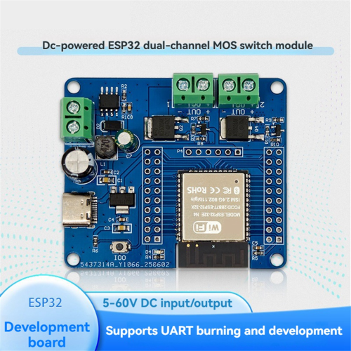 ESP32 4-Channel MOS Switch Module DC5-60V on-Board ESP32-32E WiFi and BLE DC Powered 2