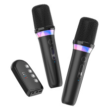 Karaoke Companion Wireless Microphone Dynamic Bluetooth 5.3 Mixer System RGB Colorful Light 3.5mm AUX Amplifier Host