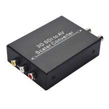 Full HD 1080p 3G SDI to AV Scaler Converter 3G/HD/SD R/L CVBS Adapter EU Plug