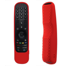 Silicone Remote Cover for Smart TV an-MR21 MR22 Anti-Shock Illuminated Case,Red