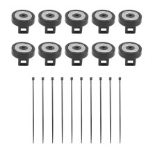 10 Pcs Magnetic Cable Holder Tie Mount Nylon Ties Base with Stable Wire Fixing Seat Zip Black
