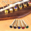 6pcs Brass Bridge Pins for Acoustic Guitars Fixed String Nails 6 & 12 Instruments Enhanced Tone Stability 4