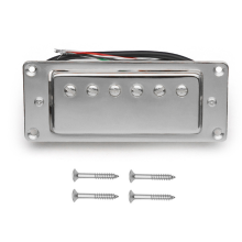 Electric Guitar Humbucker Pickup 6 Hole Mini for LP Universal Fit Silver