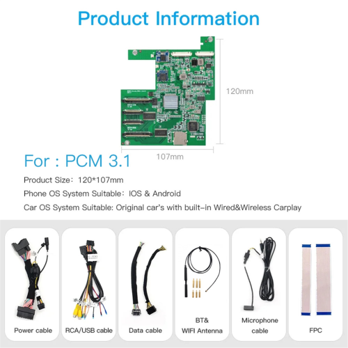Wireless Carplay Module Android Auto Adapter for PCM3.1 911 991 718 2