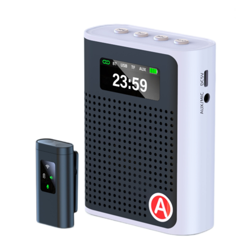 Digital Display Wireless Collar Amplifier Little Bee Multi-Function Portable Speaker for Teacher Tour Guide