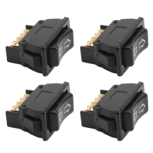 4PCS 5Pin Power Window Switch Car Universal Glass Lift Drive Switches with Green Light DC12V 24V