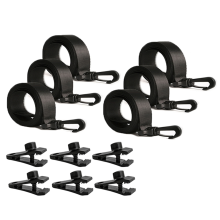 Pool Solar Cover Reel Straps,18 Pcs Including 6 Snap-Lock Clips,6 3 Times Denser Nylon Strap