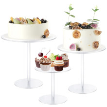 Acrylic Cake Stand,Clear Stand Round Tall for Dessert Table Display, Wedding, Event, Birthday Party