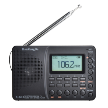 K-603 Elderly Full-Band Radio Bluetooth Card Recording MP3 Player Portable with Backlit LCD, Sleep Timer