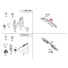 Car 3RD Third Brake Stop Light A2518201156 for R/ Class W251 X164 R500 R350 R320 GL450 Rear