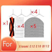14 Pcs Replacement Parts for E12 E10 B112 Robotic Vacuum Cleaner Mop Cloths Main Side Brushes Filter