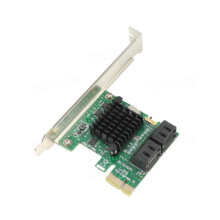 PCIE to Expansion Card PCI Express X1 4 Ports 3 3.0 III 6Gbps SSD Controller PCI-E SATA3 Adapter Board,A