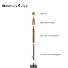 Heat Insert Nut Iron Tip M2-M8 Brass Hot Melt Insertion Tool for 3D Printer Set Soldering Tips
