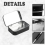 2 PCS Small Storage Box with Lid Rectangular Tin Boxes Metal for Home Black 3