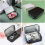 2 PCS Small Storage Box with Lid Rectangular Tin Boxes Metal for Home Black 5