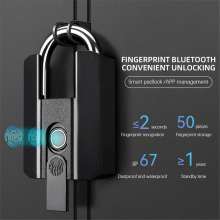 Fingerprint Lock with Key Backup USB Rechargeable / BT TTLock APP Unlock Smart Keyless IP67 Waterproof