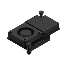 Active Cooler for 5 Argon THRML Cooling PWM Fan Passive Aluninum Fins Radiator - Black