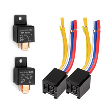 Car Relay with Harness, 5Pin 80A On/Off Normally Open SPDT Socket Plug JD2912-1Z-12VDC 14VDC