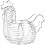 Metal Wire Egg Baskets for Eggs, Chicken Shaped Holder, Rustic Round Gathering with Handle 8