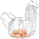 Metal Wire Egg Baskets for Eggs, Chicken Shaped Holder, Rustic Round Gathering with Handle 4