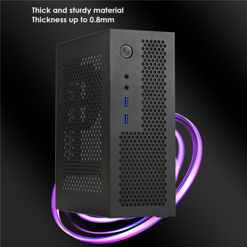 A09 HTPC Computer Case Mini ITX Gaming PC Chassis Desktop USB3.0 Home Black 2