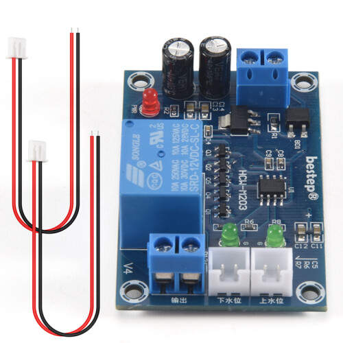 Xh-M203 Full Automatic Water Level Controller Pump Switch Module 12V Relay Sensors 2
