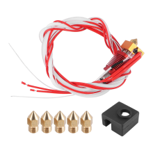 3D Printer Extruder Assembled Mk8 Hot End Kit For 3 / Pro With Aluminum Heating Block, 1.75Mm, 0.4Mm Nozzle