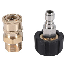 Pressure Washer Adapter Set M22 To 1/4 Inch Quick Connect Kit, 14Mm Kit