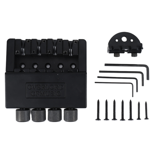 1 Set 4 String Headless Bass Guitar Bridge System Electric Part for Replacement