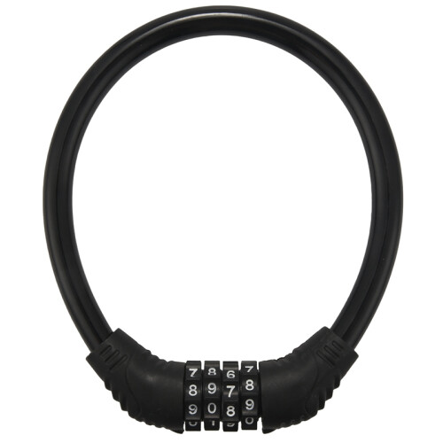 Digital Bicycle Chain Lock Mountain Bike Portable Security Anti-Theft Cable Code Password Lock-Black