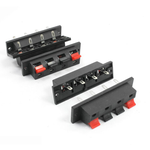 Single Row 4 Pin Position Speaker Terminal Board Connectors 5 Pcs 2