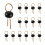 200Pcs Black Soldering PCB Board Breadboard Test Point Pin 8