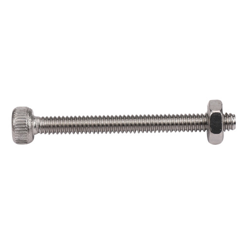 M2 x 20mm Long Hex Socket Knurled Cap Screws Bolts Nuts Set 20Pcs 2