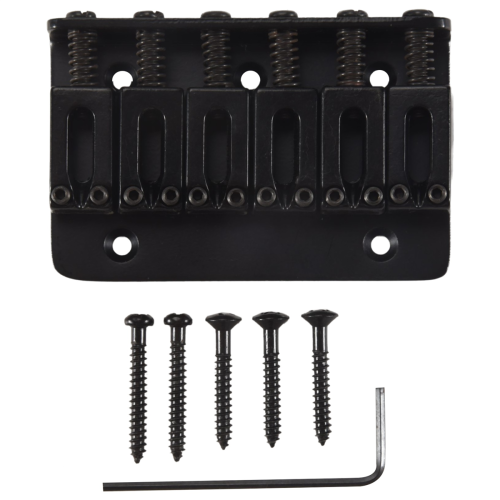 Black 6 string Fixed Hard Tail Guitar Bridge For Strat 2
