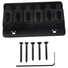Black 6 string Fixed Hard Tail Guitar Bridge For Strat