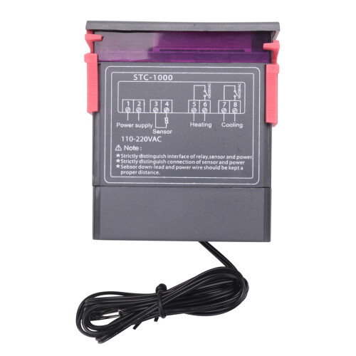 220V/-/1000 Digital Temperature Controller Thermostat with 2