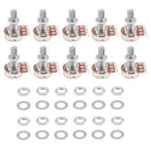 Guitar Small Size Pots A500K Potentiometers For Bass Parts (Pack Of 10)