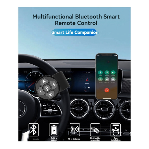 Universal Bike Handlebar Controller Wireless Bluetooth Volume Music Adjust Button Car Steering Wheel Control 2