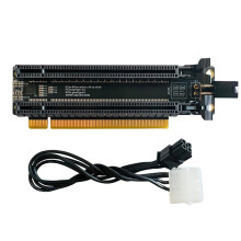 PCI-E 4.0 X16 1 to 2 Expansion Card Gen4 Split PCIe-Bifurcation X8X8 with 20mm Spaced Slots CPU4P(4 Pin)