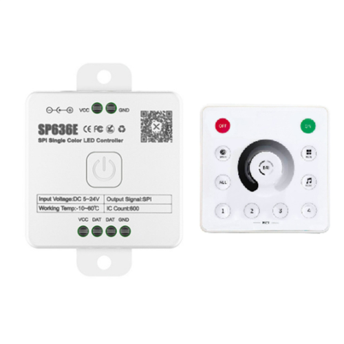 And-SP636E SPI DC5-24v Monochrome Controller with and-RC1 Remote Control Support 2.4G Touch 1