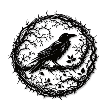 Raven Bird Metal Wall Art,Crow Art Decor Sculpture, Design Home for Garden Kitchen Balcony