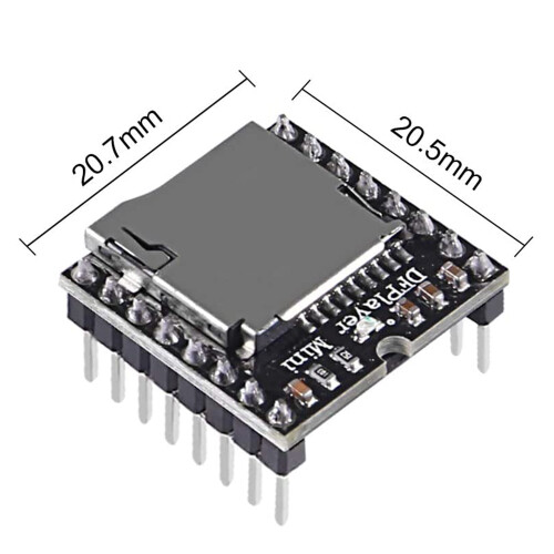 5Pcs YX5200 MP3 Player Audio Module Voice Decode Board Supporting TF Card U-Disk IO/Serial Port/AD 2