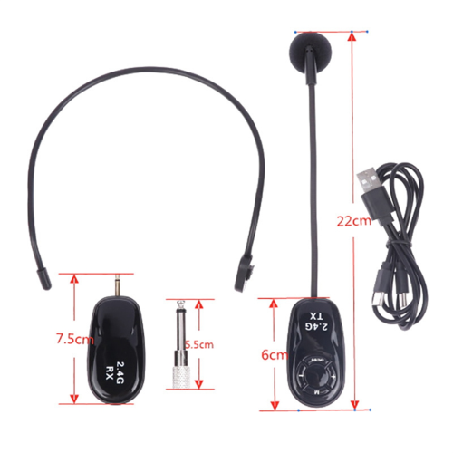 Universal 2.4G Wireless Headset Bee Teaching Amplifier Sound Ear Hanging Microphone 2