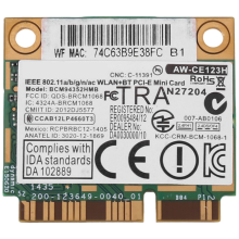 For AzureWave BCM94352HMB WIFI Card Mini PCIe 802.11AC 867Mhz Wireless WLAN Bluetooth