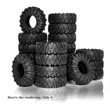 1.9 Inch Mud Terrain Tires Wheels for Axial SCX10 PRO UTB18 TRX4 Redcat Gen8 7VS4-10 1/10 RC Tracked Vehicles