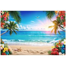 Photography Background 150x100CM Summer Beach Theme Backdrop Travel Surf Partys Decorations Cloth