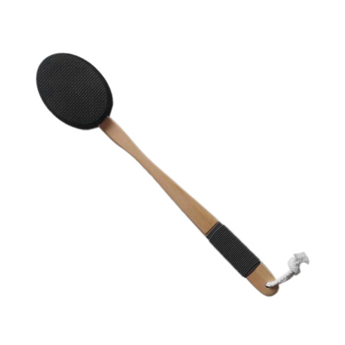 Back Lotion Applicator with Long Handle and 1 Replaceable Pads, Ideal for Young People the Elderly-Black. 1
